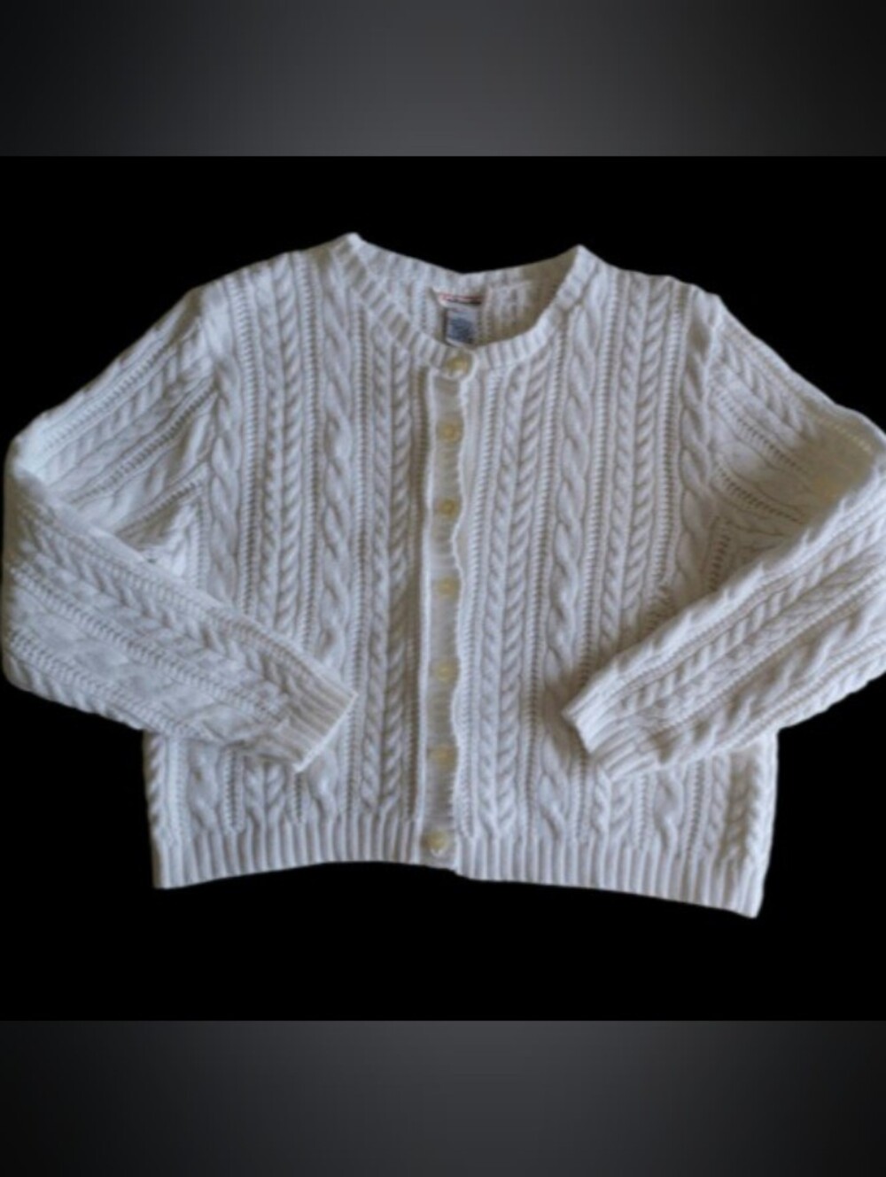 Talbots Vintage Classic Cable Knit Crewneck Cardigan, Size XL